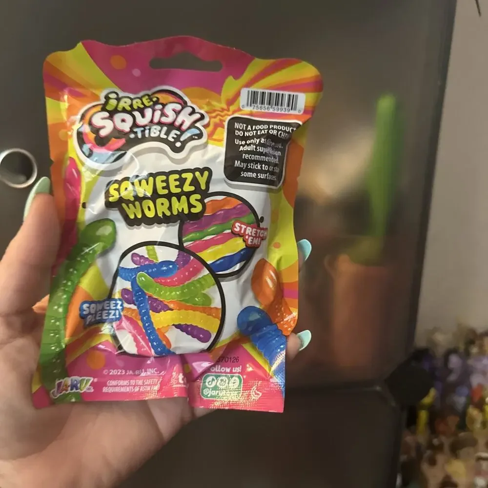 Ja-Ru Mini Gummy Bear/Gummy Worms Squishies! Lot Of 2 Bags 24 Total Not Food